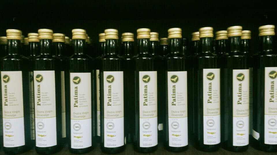 Patima Olive oil in bottles